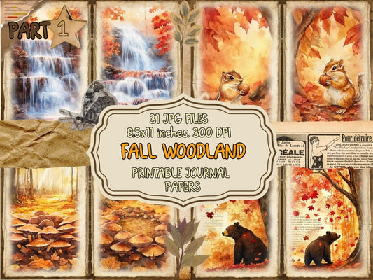 Fall Woodland Journal Pages (P1) Autumn Journal - Wonders Artist