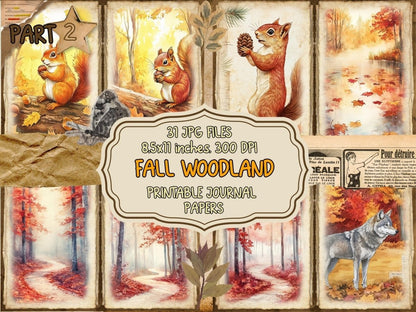 Fall Woodland Journal Pages (P2) Autumn Journal - Wonders Artist