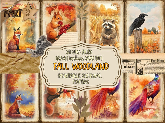 Fall Woodland Journal Pages (P3) Autumn Journal - Wonders Artist