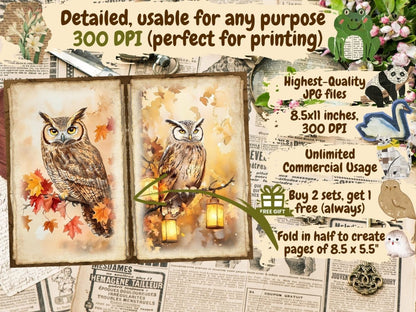 Fall Woodland Journal Pages (P4) Autumn Journal - Wonders Artist