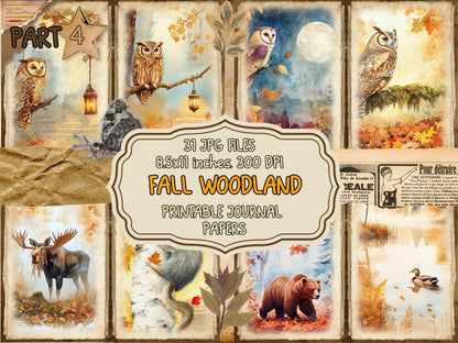 Fall Woodland Journal Pages (P4) Autumn Journal - Wonders Artist