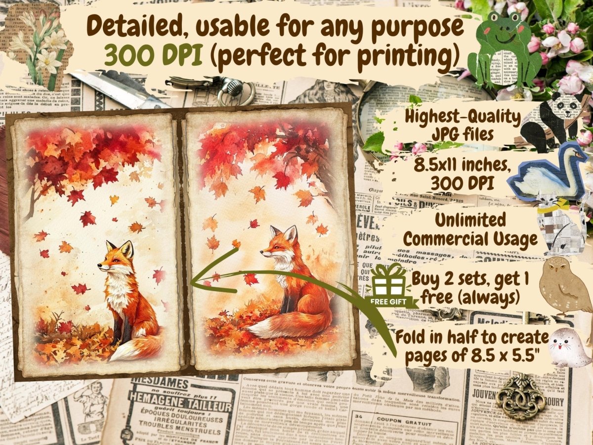 Fall Woodland Journal Pages (P6) Autumn Journal - Wonders Artist