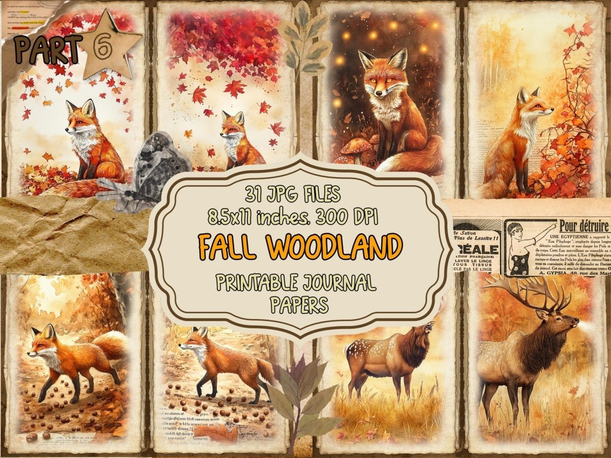 Fall Woodland Journal Pages (P6) Autumn Journal - Wonders Artist