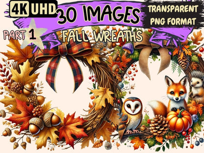 Fall Wreaths Clipart autumn clipart - Wonders Artist