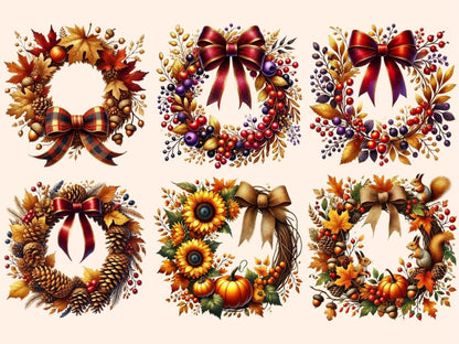Fall Wreaths Clipart autumn clipart - Wonders Artist