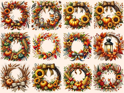 Fall Wreaths Clipart autumn clipart - Wonders Artist
