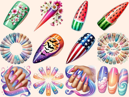 Fancy Nails Clipart beauty salon clipart cute nails png fancy manicure art - WondersArtist