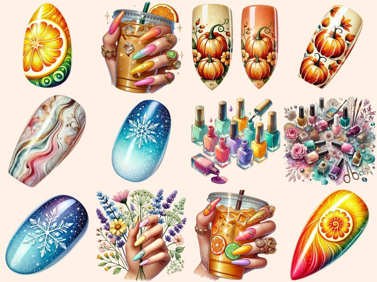 Fancy Nails Clipart beauty salon clipart cute nails png fancy manicure art - WondersArtist