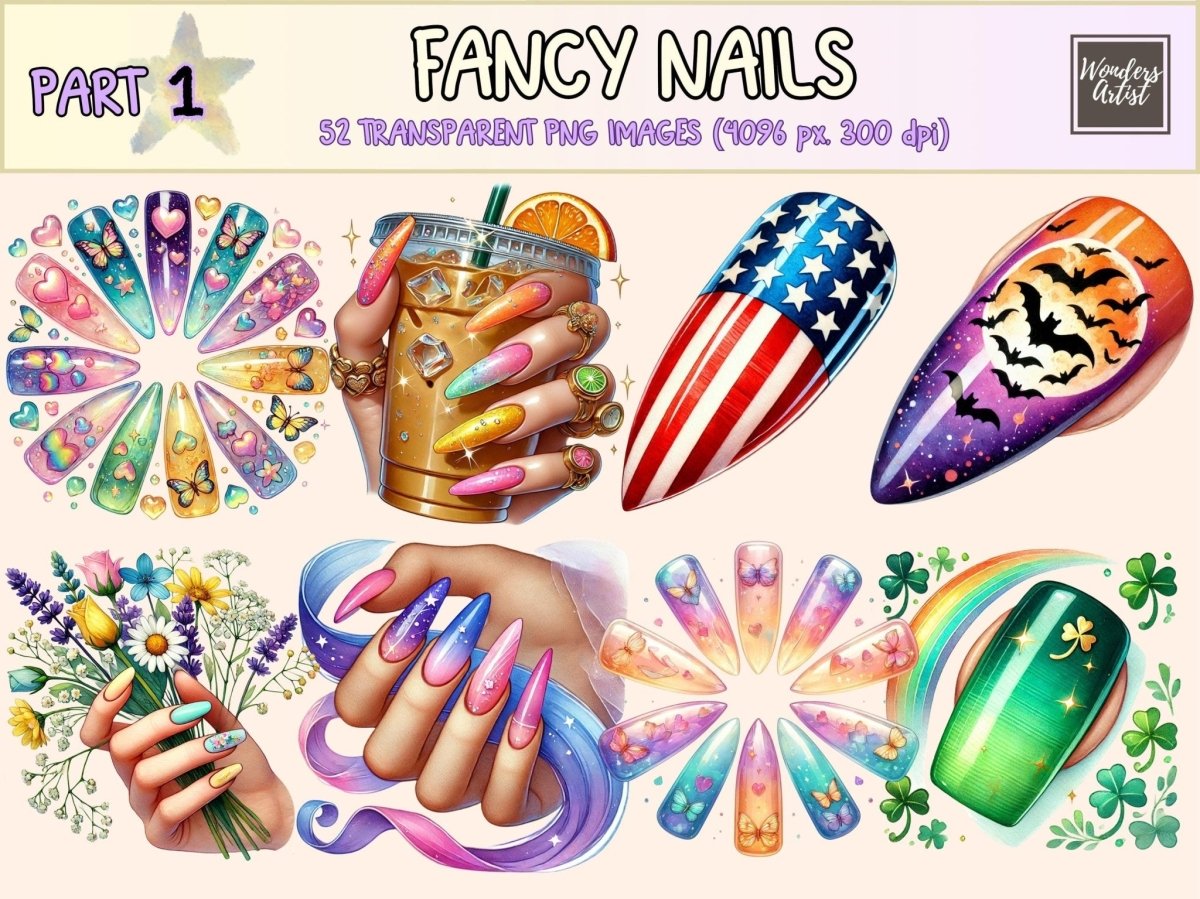 Fancy Nails Clipart beauty salon clipart cute nails png fancy manicure art - WondersArtist