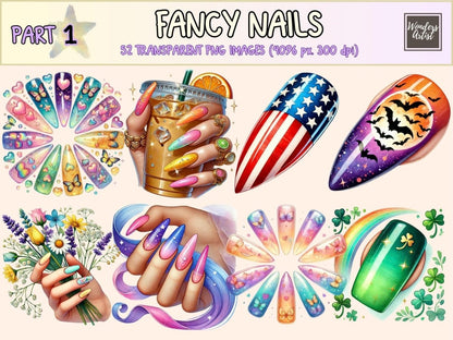 Fancy Nails Clipart beauty salon clipart cute nails png fancy manicure art - WondersArtist