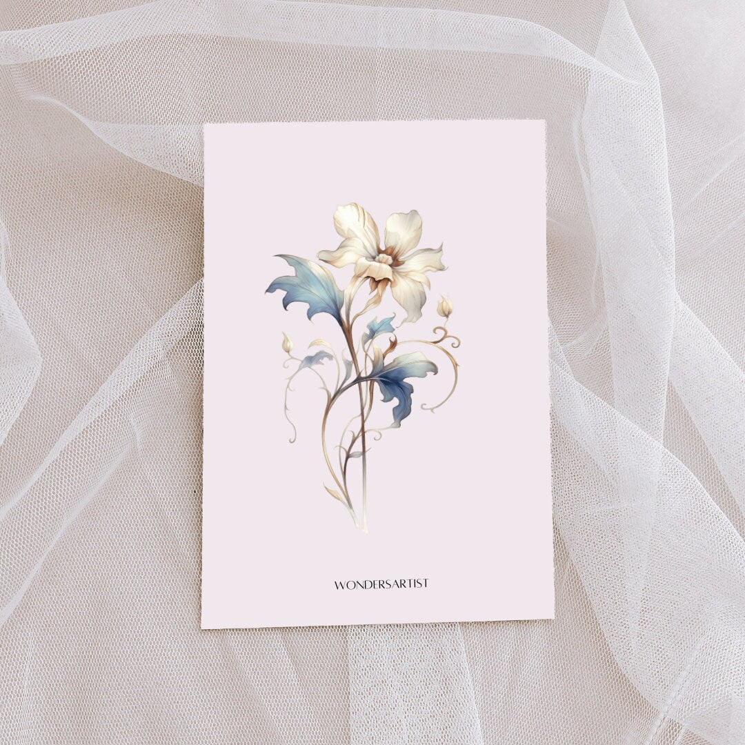 Fantasy Flowers Watercolor Clipart fairytale clipart - Wonders Artist