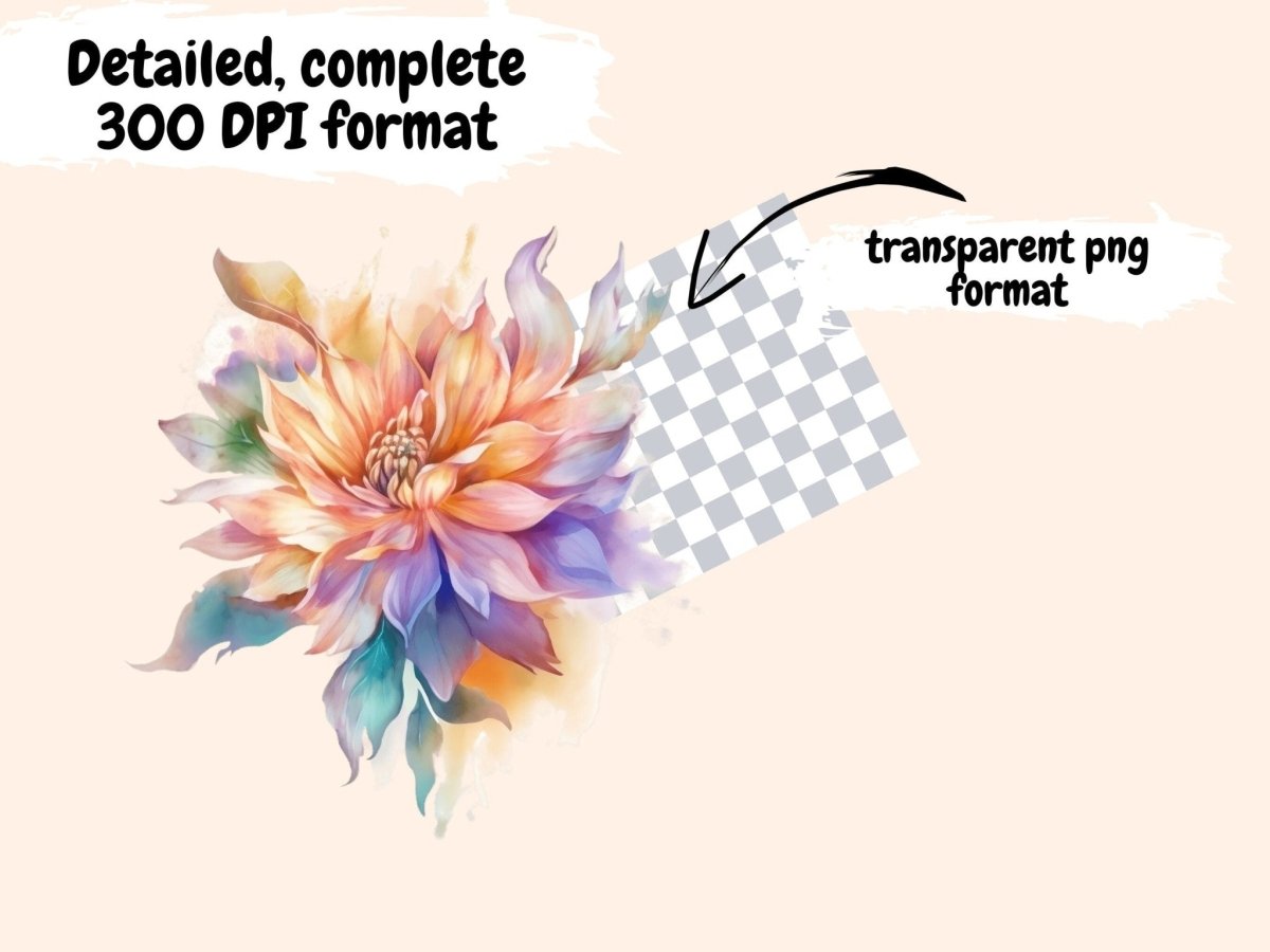 Fantasy Flowers Watercolor Clipart fairytale clipart - Wonders Artist