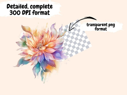 Fantasy Flowers Watercolor Clipart fairytale clipart - Wonders Artist