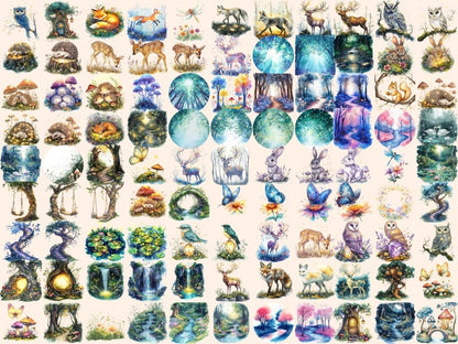 Fantasy Forests Watercolor Clipart Dreamy Forest PNG - Wonders Artist