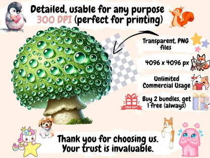 Fantasy Mushrooms Clipart Enchanted Mushrooms - Wonders Artist