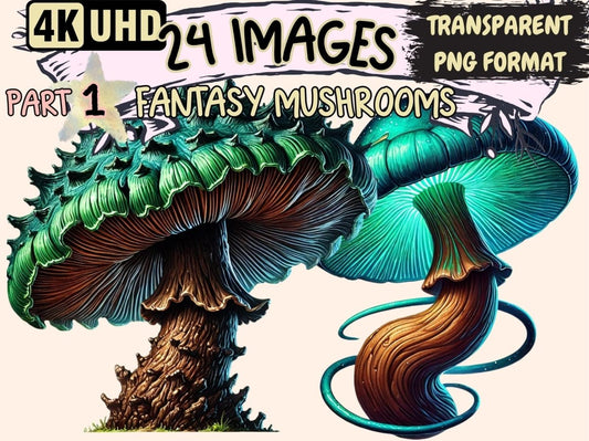 Fantasy Mushrooms Clipart Enchanted Mushrooms - Wonders Artist