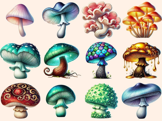 Fantasy Mushrooms (P2) Clipart