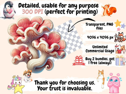 Fantasy Mushrooms (P2) Clipart Enchanted Mushrooms - Wonders Artist