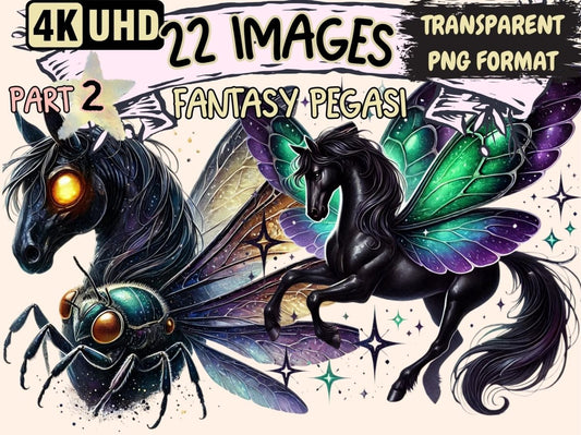 Fantasy Pegasi (P2) Clipart Fantasy Horse PNG - Wonders Artist