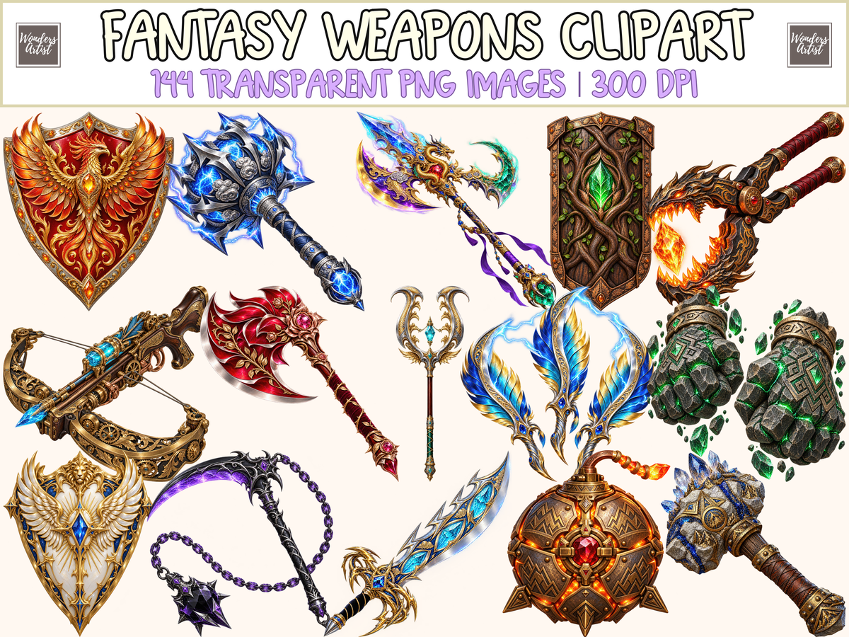 Fantasy Weapons Clipart — cover