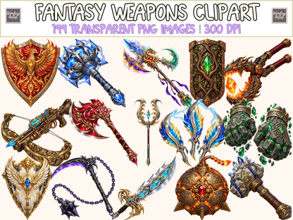 Fantasy Weapons Clipart — cover