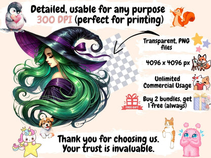 Fantasy Witches Clipart Dreamy Witch Art - Wonders Artist