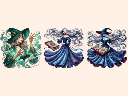 Fantasy Witches Clipart Dreamy Witch Art - Wonders Artist