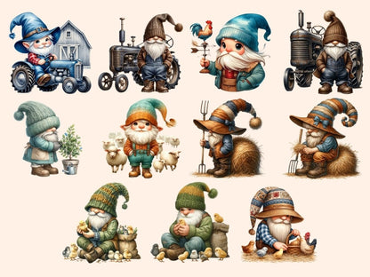 Farm Gnomes Clipart barnyard art - Wonders Artist