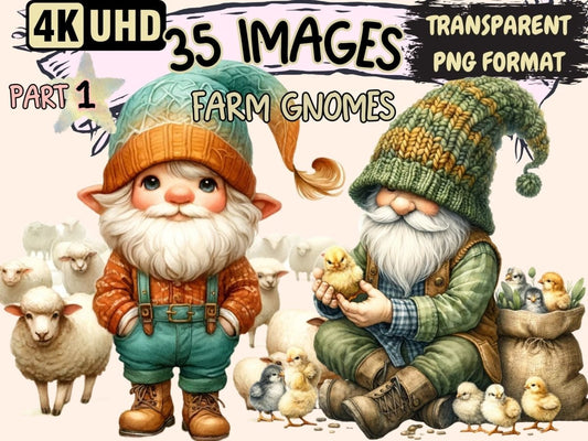 Farm Gnomes Clipart barnyard art - Wonders Artist