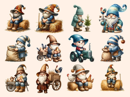 Farm Gnomes Clipart barnyard art - Wonders Artist