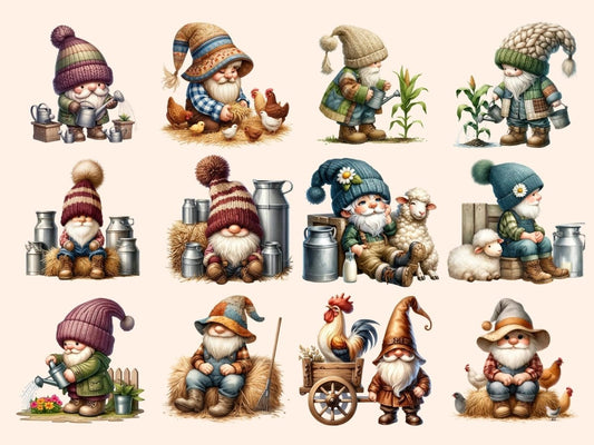Klipart Farm Gnomes