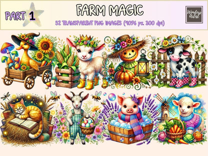 Farm Magic Clipart cottagecore farm png enchanted farm png fairy tale farm - WondersArtist