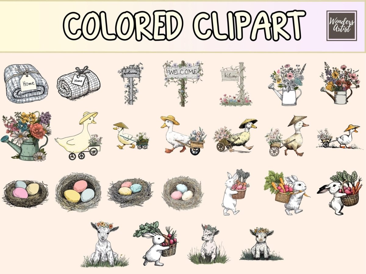 Farmhouse Friends Cardmaking Clipart cardmaking clipart cute farm png diy farm cards - WondersArtist