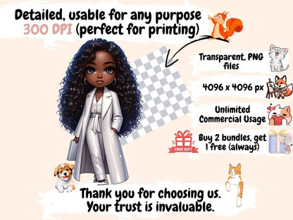 Fashion Girls (P2) Clipart african fashion art - Wonders Artist