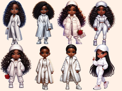 Fashion Girls (P2) Clipart african fashion art - Wonders Artist