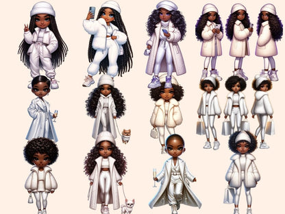 Fashion Girls (P2) Clipart african fashion art - Wonders Artist