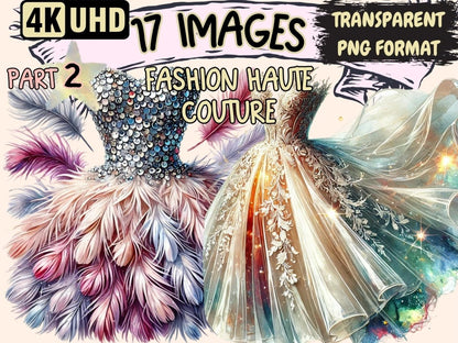 Fashion Haute Couture (P2) Clipart Couture Designs - Wonders Artist