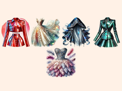 Fashion Haute Couture (P2) Clipart Couture Designs - Wonders Artist