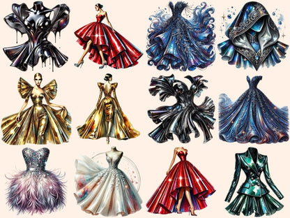 Fashion Haute Couture (P2) Clipart Couture Designs - Wonders Artist