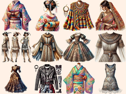 Fashion Through the Years Clipart clothing clipart - Wonders Artist