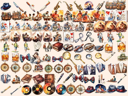 Fathers Watercolor Clipart dad clipart - Wonders Artist