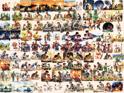 Fathers Watercolor Clipart dad clipart - Wonders Artist