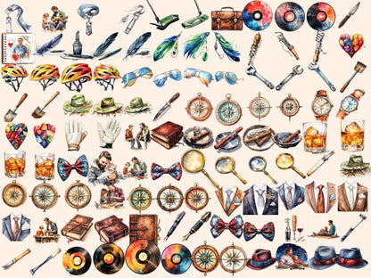 Fathers Watercolor Clipart dad clipart - Wonders Artist