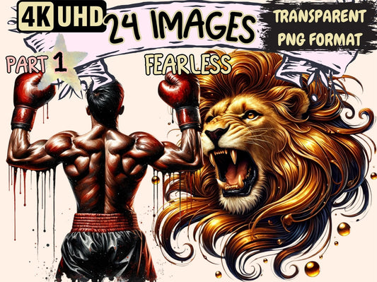 Fearless Clipart - High - Quality Instant Digital Download for Creative Projects