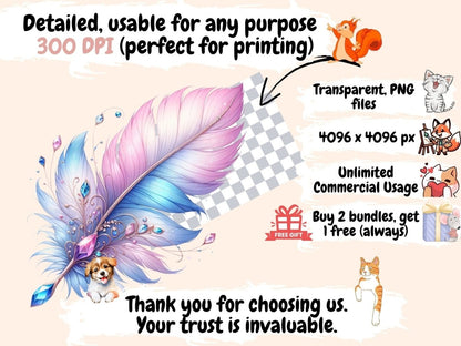 Feathers Clipart Cute feather art - Wonders Artist