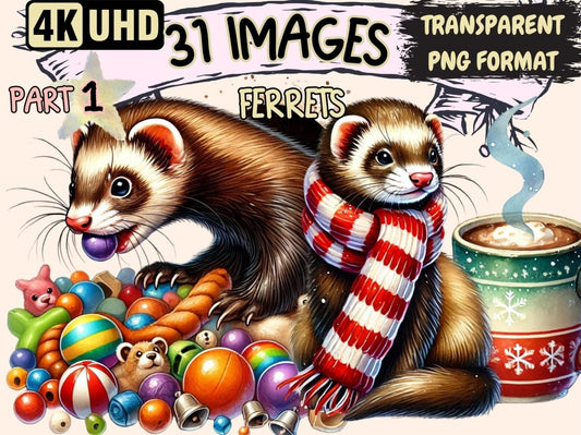 Ferrets Clipart Cute Ferret Art - Wonders Artist