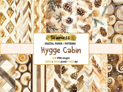 Hygge Cabin Digital Paper