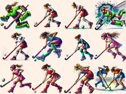 Field Hockey Girls Clipart field hockey clipart - Wonders Artist