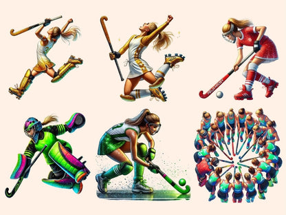 Field Hockey Girls Clipart field hockey clipart - Wonders Artist