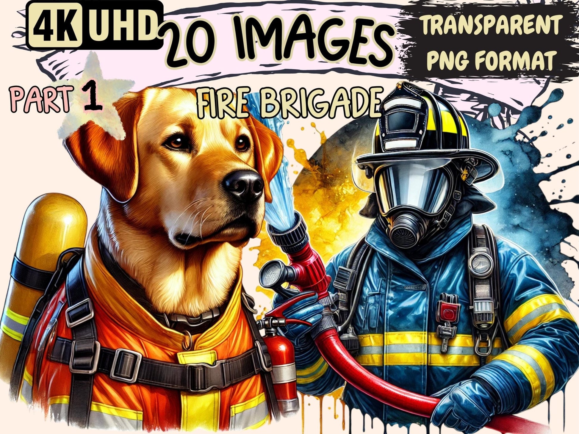 Fire Brigade Clipart - High - Quality Instant Digital Download for Creative Projects